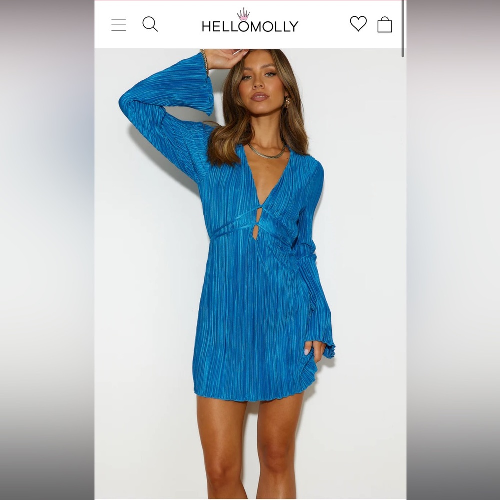 NWT Hello Molly Horizons Meet Plisse Dress
